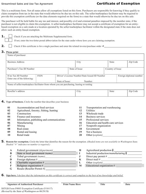 washington state sales tax exemptions